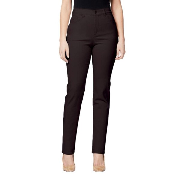 Gloria Vanderbilt Women's Amanda Classic High Rise Tapered Jean - Coffee - Picture 1 of 3
